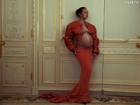 Rihanna pregnant topless nipples vogue photo shoot 1