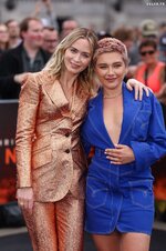 Florence pugh oppenheimer photo call boob baring look 14