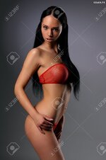 24735949 sexy busty girl posing in lingerie Stock Photo