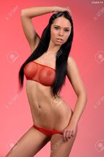 32543086 sexy busty girl posing in lingerie Stock Photo