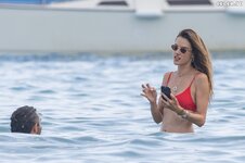 Ibiza beach alessandra ambrosio red bikini 13