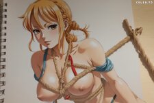 DreamShaper v7 Nami One Piece tied up with rope naughty stripp 5