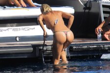 Michelle Hunziker   Bikini Candids in Italy  1