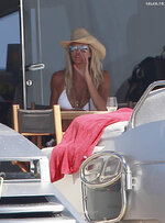 Elle Macpherson   enjoys a boat ride in Ibiza 2