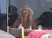 Elle Macpherson   enjoys a boat ride in Ibiza 14