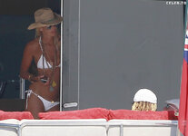 Elle Macpherson   enjoys a boat ride in Ibiza 15