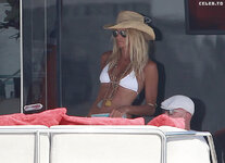 Elle Macpherson   enjoys a boat ride in Ibiza 16