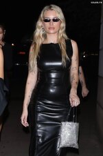 Lottie Moss Black Leather Dress London Glamour 23