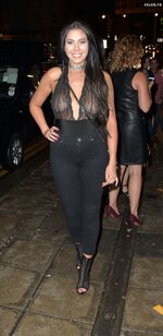 Chloe ferry braless in see through top in newcastle 06