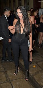 Chloe ferry braless in see through top in newcastle 09