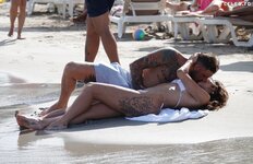 Chloe Ferry in a white bikini on the beach in Spain 09 06 2023  22 