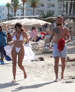 Chloe Ferry in a white bikini on the beach in Spain 09 06 2023  35 