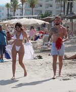 Chloe Ferry in a white bikini on the beach in Spain 09 06 2023  36 