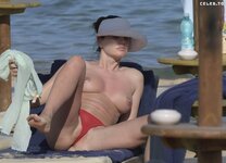 Bleona qereti topless pussy lips on the beach in sardinia 9192