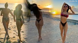 Nicole Scherzinger Sexy Ass in Thong Bikini