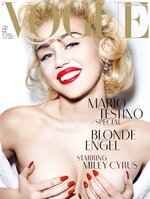 Miley Cyrus  Vogue Germany Magazine Topless Photoshoot March 2014 2