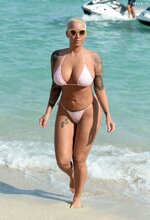 Amber rose in bikini at a beach in miami 1