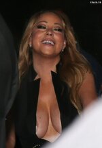 Mariah Carey  nipslip Braless Candids at VIP Room in Paris 11