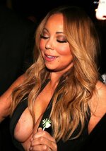 Mariah Carey  nipslip Braless Candids at VIP Room in Paris 12