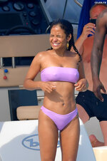 Christina milian pokies in bikini while on a boat 3948