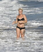 Pink Bikini  on beach in LA 