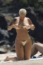 Amber Rose   Topless Bikini Candids in Maui 5