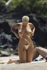 Amber Rose   Topless Bikini Candids in Maui 7