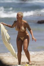 Amber Rose   Topless Bikini Candids in Maui 10
