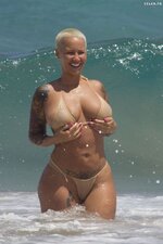 Amber Rose   Topless Bikini Candids in Maui 16