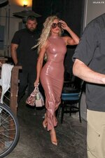 Khloe Kardashian Braless in Latex Dress 19 scaled
