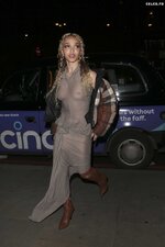 Fka twigs in a tan see through ensemble arrives at the standard hotel in london 01 14 2022 2