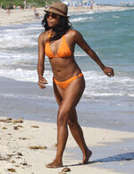 Gabrielle Union   in her sexy orange swimsuit  4