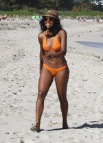 Gabrielle Union   in her sexy orange swimsuit  5