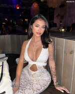 Malu trevejo seductive curves white attire 3