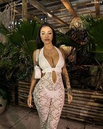 Malu trevejo seductive curves white attire 5