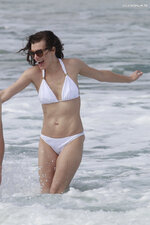 Milla jovovich white bikini 8