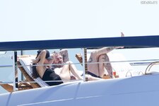 Victoria beckham wears a black swimsuit for a yacht day in miami 03 24 2024 1