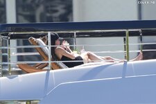 Victoria beckham wears a black swimsuit for a yacht day in miami 03 24 2024 4