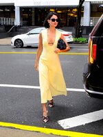 Eiza gonzalez yellow dress sexy cleavage nyc 2 1