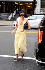 Eiza gonzalez yellow dress sexy cleavage nyc 4