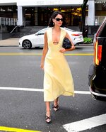 Eiza gonzalez yellow dress sexy cleavage nyc 7