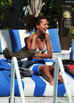 Noemie Lenoir In bikini top poolside the Soho Beach House in Miami 1