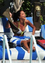 Noemie Lenoir In bikini top poolside the Soho Beach House in Miami 2