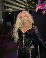 Christina aguilera big boobs black leather 1