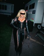 Christina aguilera big boobs black leather 3