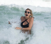 Lena Gercke im Bikini am beach in Miami 22