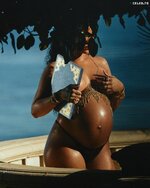 Rihanna topless maternity shoot 1