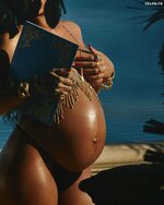 Rihanna topless maternity shoot 5