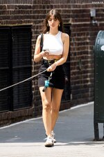 Emily ratajkowski braless walking dog new york 15