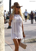 Victoria Silvstedt   wears a see through white dress as she leaves St Barth 3